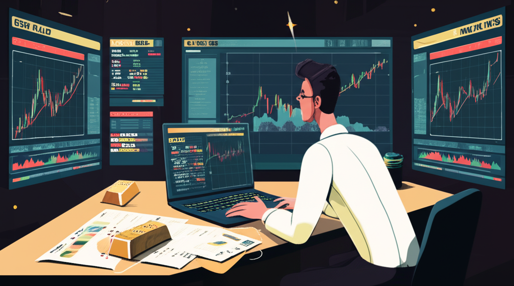 นักลงทุนวิเคราะห์กราฟทองคำและ Forex พร้อมติดตามหัวข้อข่าวเศรษฐกิจเพื่อตัดสินใจลงทุนอย่างชาญฉลาด