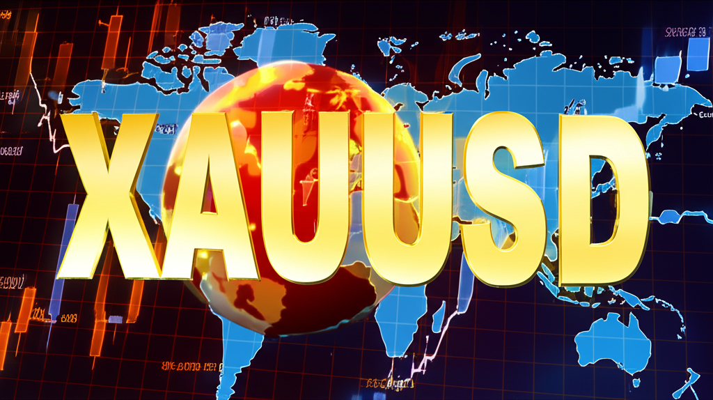ภาพประกอบสัญลักษณ์ XAUUSD ที่ผสานกับกราฟการแลกเปลี่ยนเงินตราต่างประเทศ แสดงถึงการซื้อขายทองคำในระดับโลก