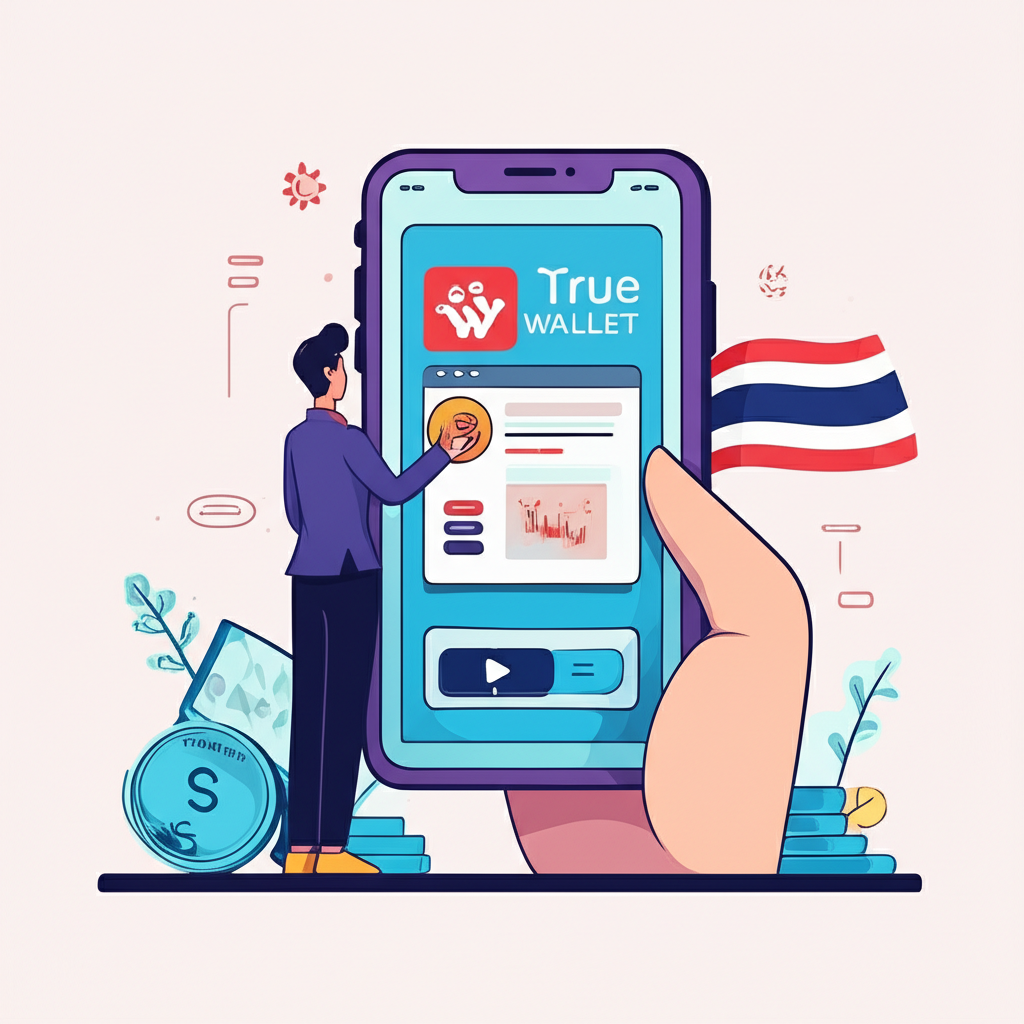 นักลงทุนชาวไทยใช้ True Wallet บนมือถือเพื่อฝากเงินเข้าบัญชีเทรด Forex การทำธุรกรรมดิจิทัลที่รวดเร็วและปลอดภัยสำหรับการเทรดในปี 2025