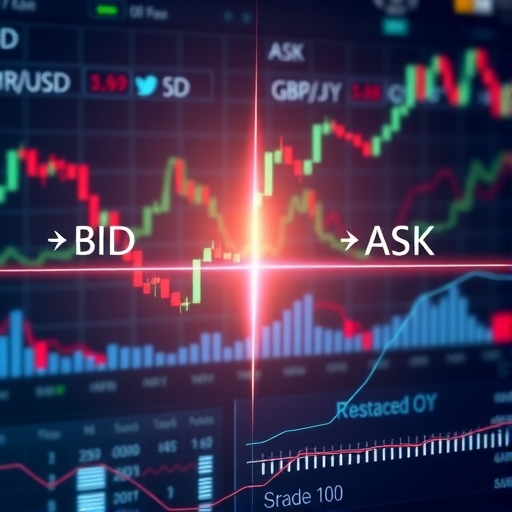 ภาพประกอบแนวคิดเกี่ยวกับค่าสเปรดในตลาด Forex