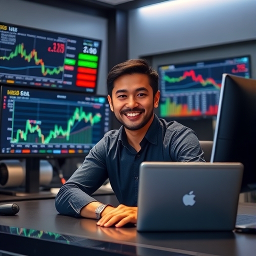 นักลงทุนชาวไทยกำลังเทรด Forex บนเดสก์ทอป