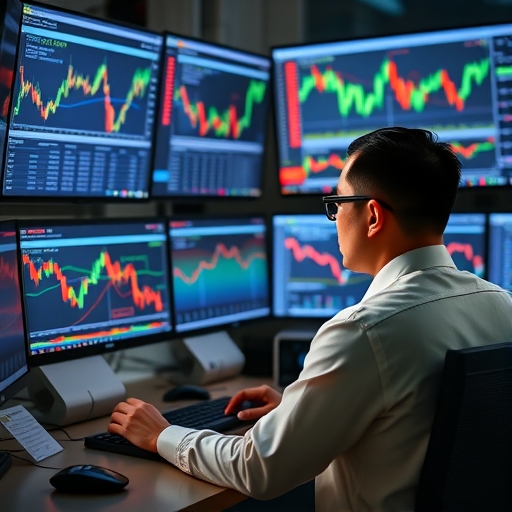 เทรดเดอร์ชาวไทยในปี 2025 ใช้หลายหน้าจอมอนิเตอร์เพื่อติดตามตลาด Forex อย่างตั้งใจ