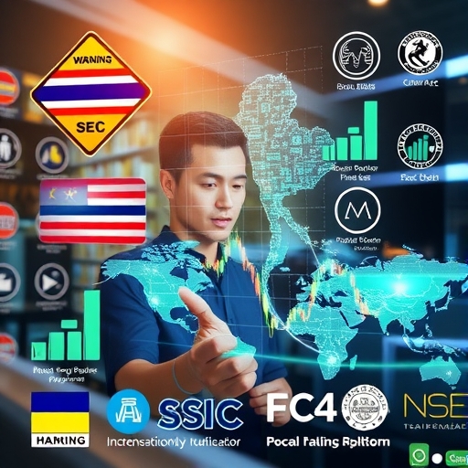 นักเทรดฟอเร็กซ์ต่างชาติกำลังวิเคราะห์กราฟการลงทุนในประเทศไทย