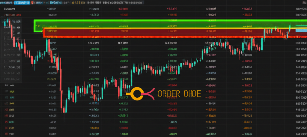 ภาพกราฟตลาดที่เคลื่อนไหวรวดเร็วพร้อมกับ order book แสดงให้เห็นว่าคำสั่ง market order ถูกเติมเต็มที่ราคาที่แตกต่างจากที่คาดไว้