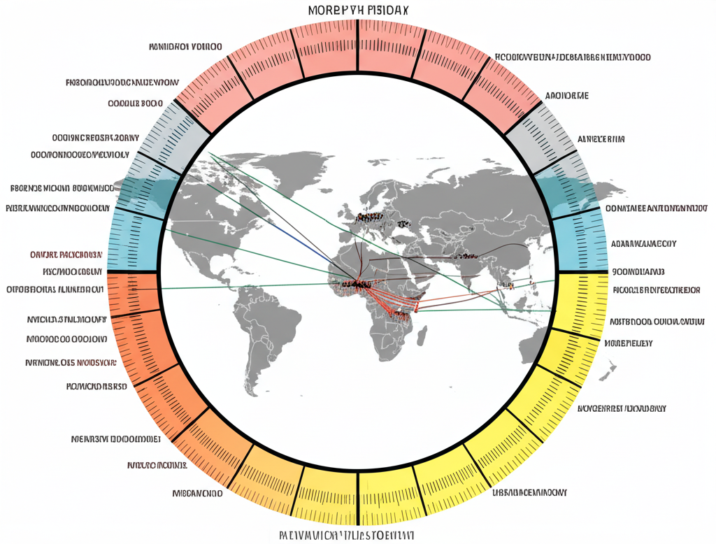 แผนที่โลกแสดงศูนย์กลางการเงินหลักทั่วโลกกับวงจรการซื้อขาย Forex 24 ชั่วโมง