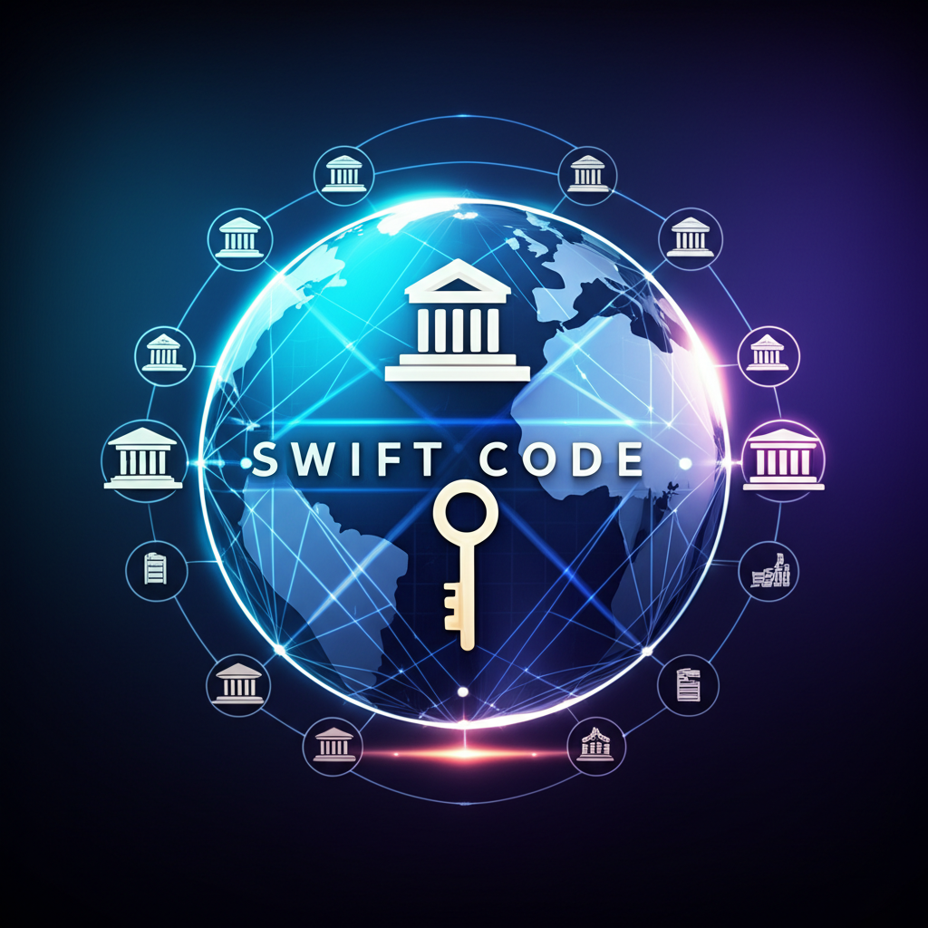 ภาพประกอบระบบเครือข่ายการเงินระหว่างประเทศที่ใช้ SWIFT Code เป็นกุญแจสำคัญในการโอนเงินอย่างปลอดภัย