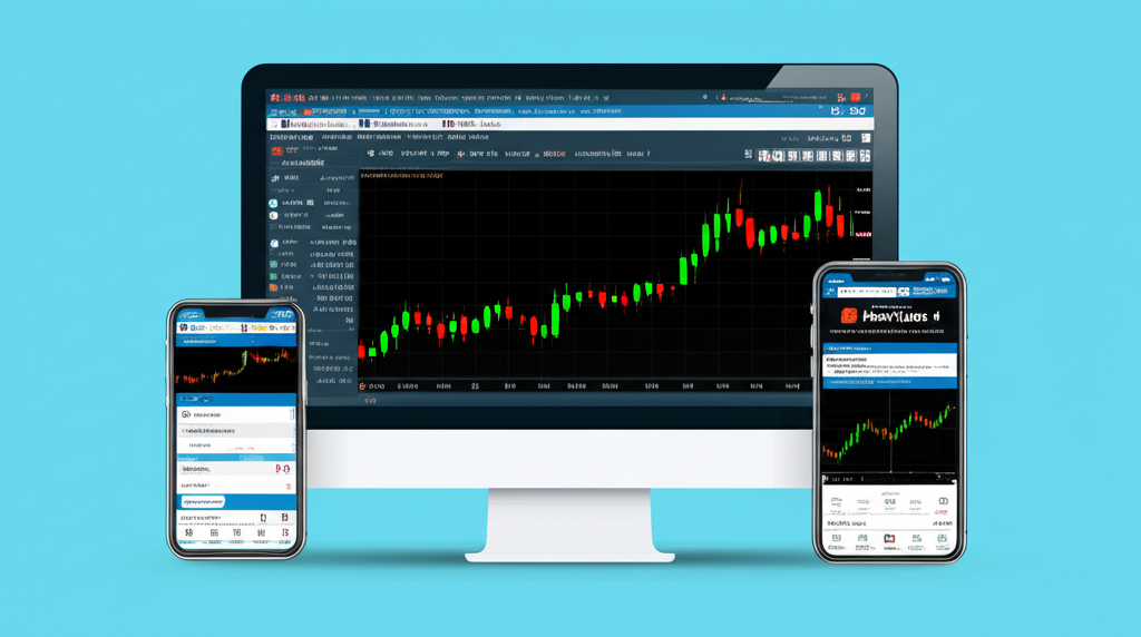 Illustration: MT4/MT5 platforms on desktop/mobile, charts, tools, used by Thai traders.